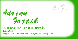 adrian fojtik business card