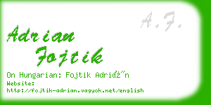 adrian fojtik business card